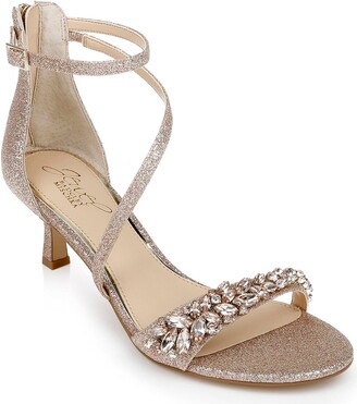 rose gold strappy shoes