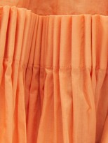 Thumbnail for your product : Aje Pavillion Pleated-cotton Mini Shirt Dress - Orange