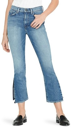 Hudson Holly High-Rise Crop Slit Flare Jeans