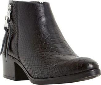 Dune Pipinn snake-embossed leather ankle boots