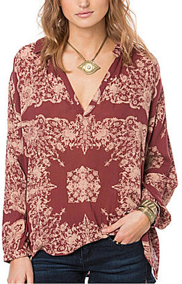 O'Neill Bradley Placement-Printed Woven Blouse
