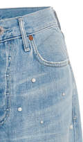 Thumbnail for your product : Citizens of Humanity Parker Pearl-Embellished Straight-Leg Jeans