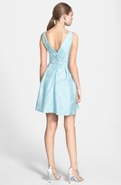 Thumbnail for your product : a. drea Beaded Waist Jacquard Fit & Flare Dress (Juniors)