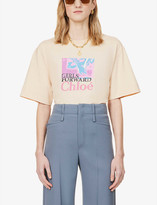 Thumbnail for your product : Chloé Graphic-print scoop-neck organic cotton-jersey T-shirt