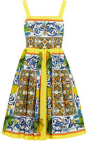 Thumbnail for your product : Dolce & Gabbana Printed cotton-poplin dress