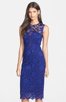 Thumbnail for your product : Nicole Miller 'Flower Scroll' Stretch Lace Sheath Dress