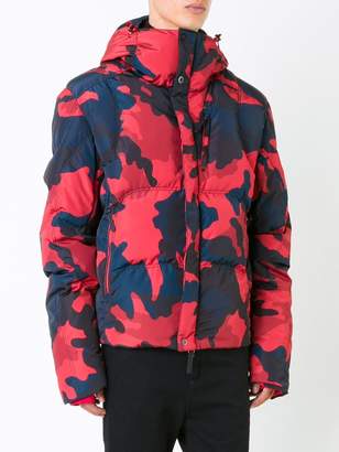 Kru camouflage hooded down jacket