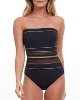 Thumbnail for your product : Gottex Onyx Bandeau Metallic One-Piece Swimsuit