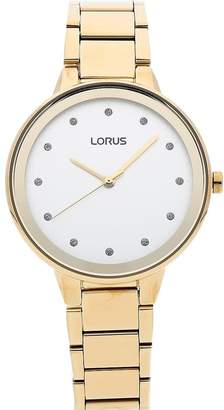 Lorus Women's 36mm Gold-Tone Steel Bracelet & Case Quartz Watch Rg280lx9