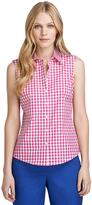 Thumbnail for your product : Brooks Brothers Petite Fitted Sleeveless Gingham Dress Shirt