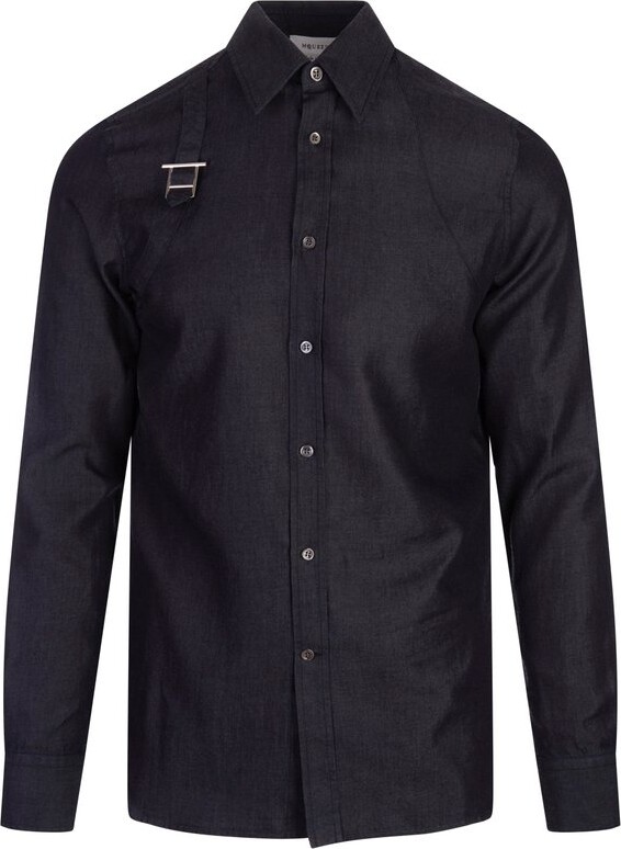 Alexander McQueen T-Bar Harness Denim Shirt