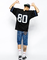 Thumbnail for your product : Reclaimed Vintage Longline Mesh T-Shirt with Back Print