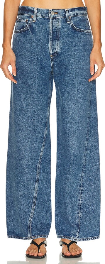 AGOLDE Twist Low Slung Baggy Jeans in Blue