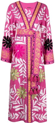 Alexis Dalie floral-embroidered robe
