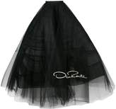 Oscar de la Renta logo embroidered tulle petticoat