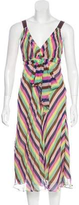 Tibi Silk Striped Dress