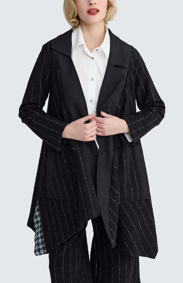 LUUKAA Sunniva Mixed-Media Long Jacket