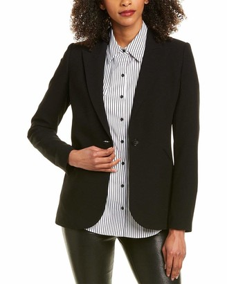 Elie Tahari Womens Black Blazer Wear to 
