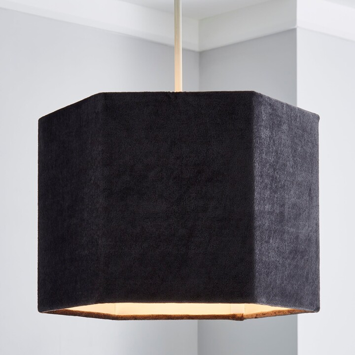 Dunelm Mona 30cm Hexagonal Shade Grey ShopStyle