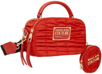 Versace Jeans Couture Red Crunchy Nylon Bag