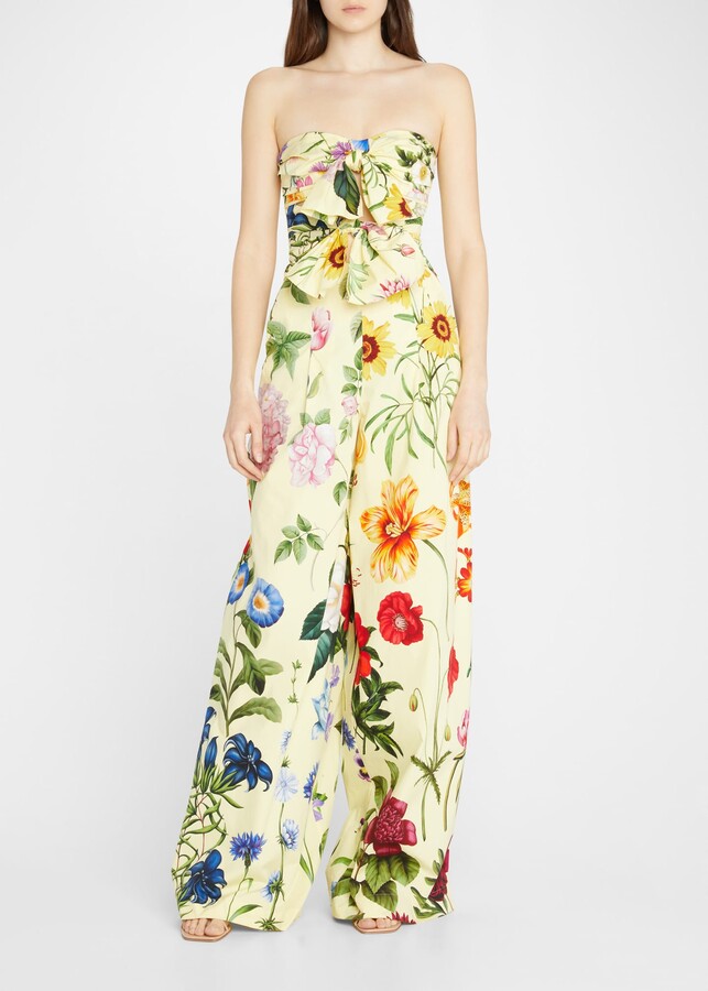 Strapless Floral Jumpsuit | Shop the world's largest collection of 