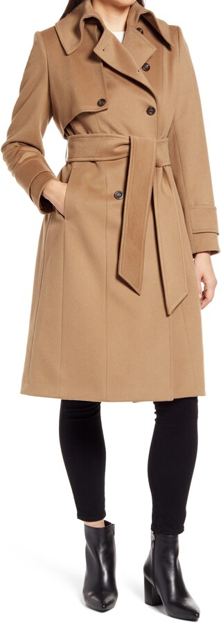 HiSO Double Breasted Belted Wool Hooded Coat - ShopStyle