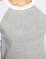 Thumbnail for your product : ASOS Color Block Baseball Top