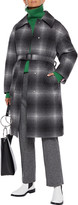 Thumbnail for your product : Ienki Ienki Belted Houndstooth Felt Down Coat