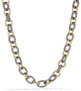 Thumbnail for your product : David Yurman Oval Extra-Large Link Necklace with Gold, 17.5"