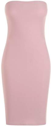 boohoo NEW Womens Plus Bandeau Fitted Midi Dress in Viscose