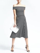 Thumbnail for your product : Banana Republic Stripe Off-Shoulder Midi Dress