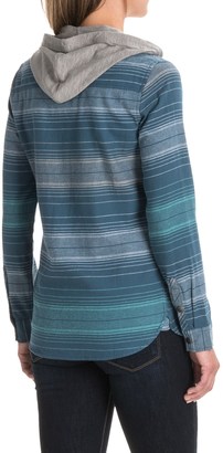 Dakine Brighton Hooded Flannel Shirt - Snap Front, Long Sleeve (For Women)