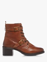 Thumbnail for your product : Dune Paxtone 2 Leather Buckle Detail Heeled Ankle Boots