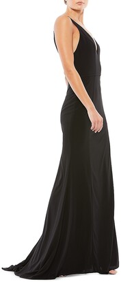 Mac Duggal Matte Jersey V-Neck Gown - ShopStyle Evening Dresses