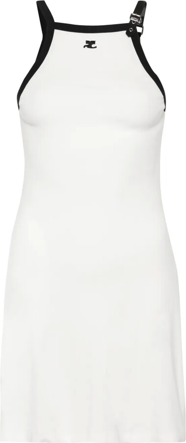 Courreges Logo-Appliqué Mini Dress