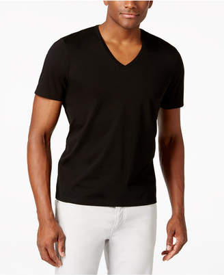 INC International Concepts Men's V-Neck Polished T-Shirt, Created for Macy's