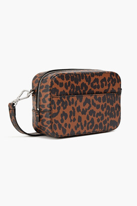 Ganni Leopard-print leather camera bag