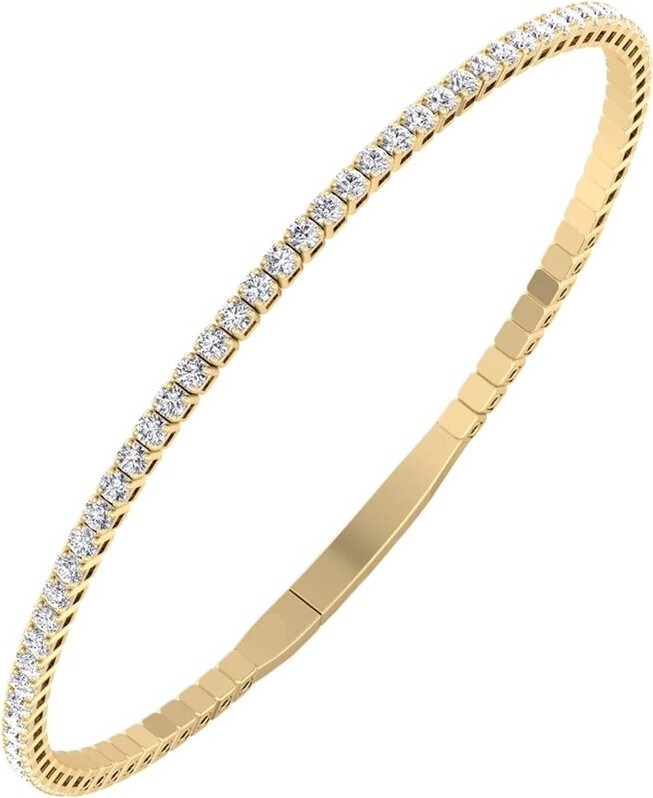 Forever Creations Signature Forever Creations 14K 3.00 Ct. Tw. Lab Grown Diamond Flexible Bangle Bracelet