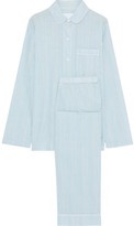 Thumbnail for your product : Three J NYC Murphy Striped Cotton-poplin Pajama Set