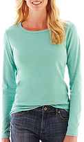 Thumbnail for your product : JCPenney St. John's Bay Long-Sleeve Crewneck Tee