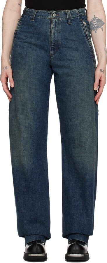 MM6 MAISON MARGIELA Blue Five-Pocket Jeans