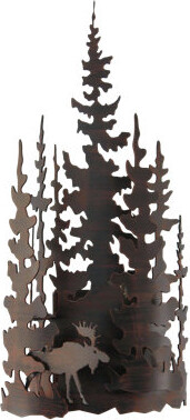 Loon Peak Graciela Moose and Tree 1 - Light Plug-In Flush Mount