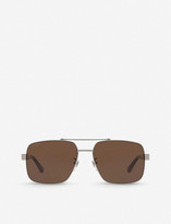 Thumbnail for your product : Gucci GG0529S metal and acetate aviator sunglasses