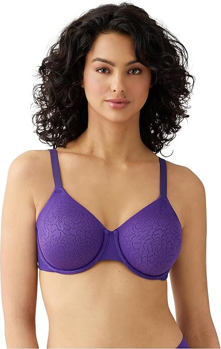 Wacoal Inside Job Underwire Bra Women's Bra Purple Indigo : 36G Elastane/Lace/Nylon