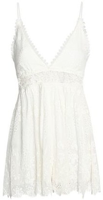 Zimmermann Guipure Lace-trimmed Embroidered Silk-gauze Playsuit