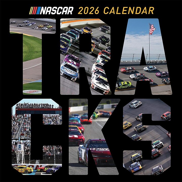 TFPublishing 2026 TF Publishing Nascar Tracks 12" x 12" Monthly Wall Calendar, Multi (26-1019)
