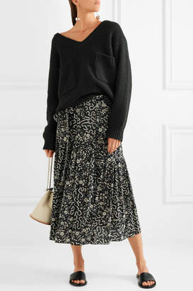 Isabel Marant Grifol Printed Silk-blend Wrap Midi Skirt
