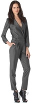 Thumbnail for your product : Band Of Outsiders Pinstripe Jumpsuit with Peak Shoulder