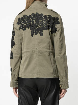 Mason floral appliqué safari jacket
