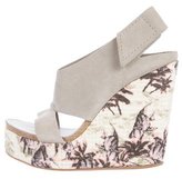Thumbnail for your product : Pedro Garcia Suede Platform Wedge Sandals